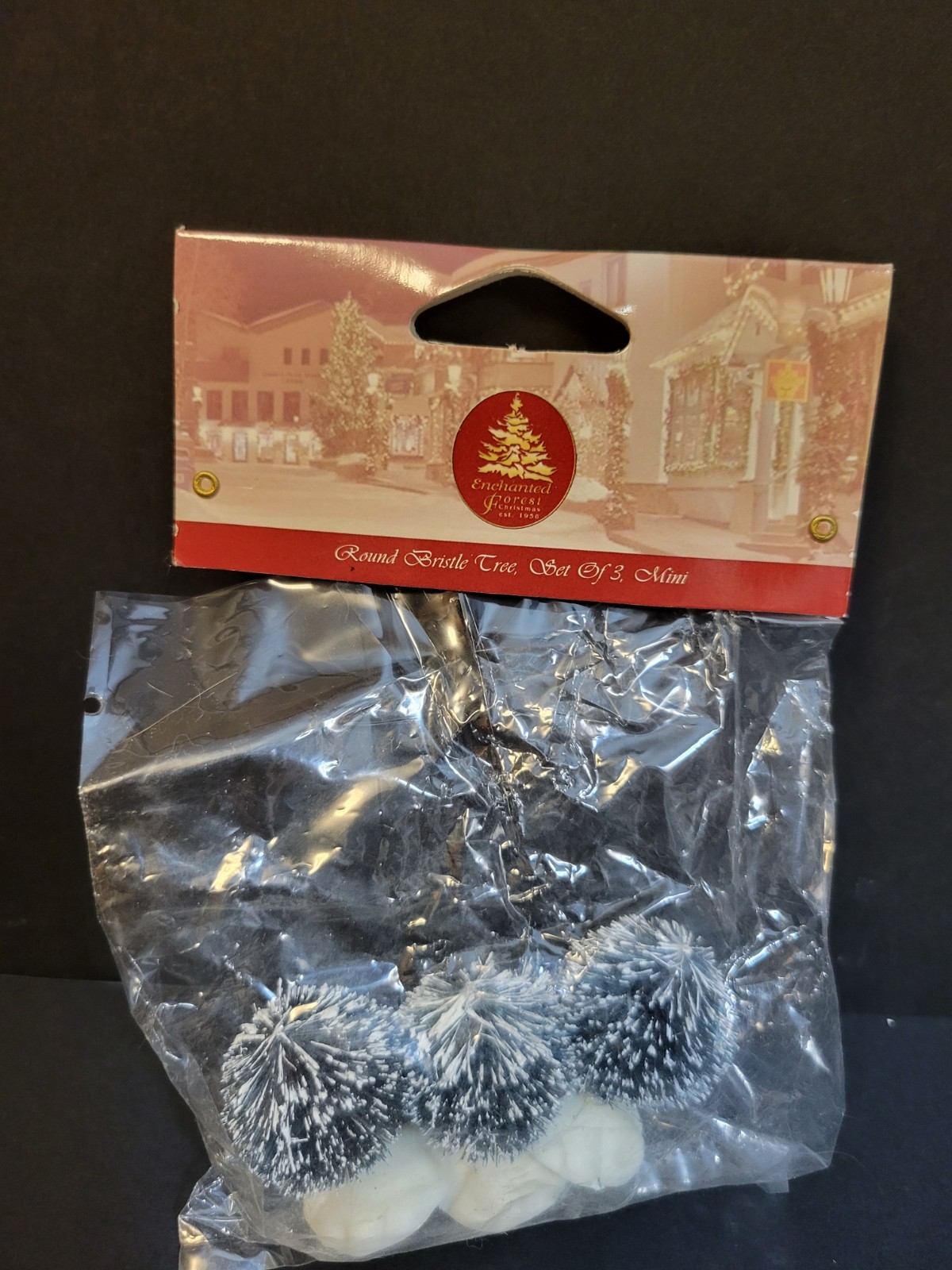 Lemax Christmas Village Town Round Bristle Tree 14006 Evergreen Bush Pine