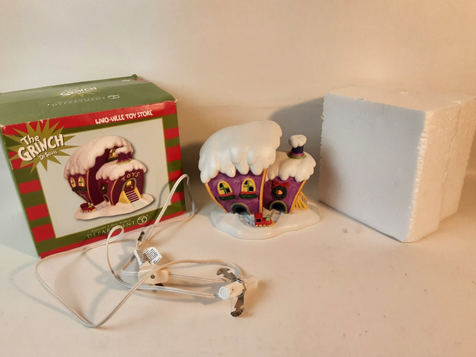 Who-Ville TOY SHOP Department 56 DR SEUSS The Grinch Christmas Village Toy Store