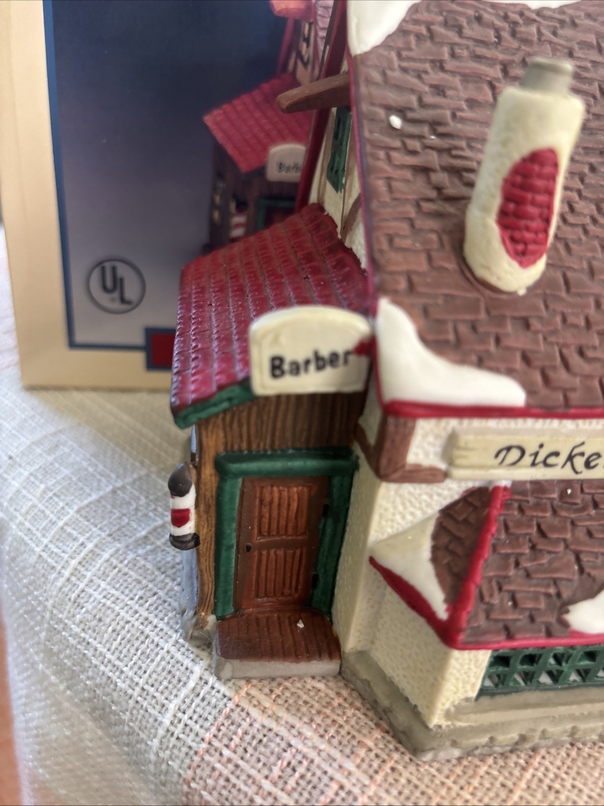 Lemax Porcelain Dickinsville Photography/ Barber Shop House No Light
