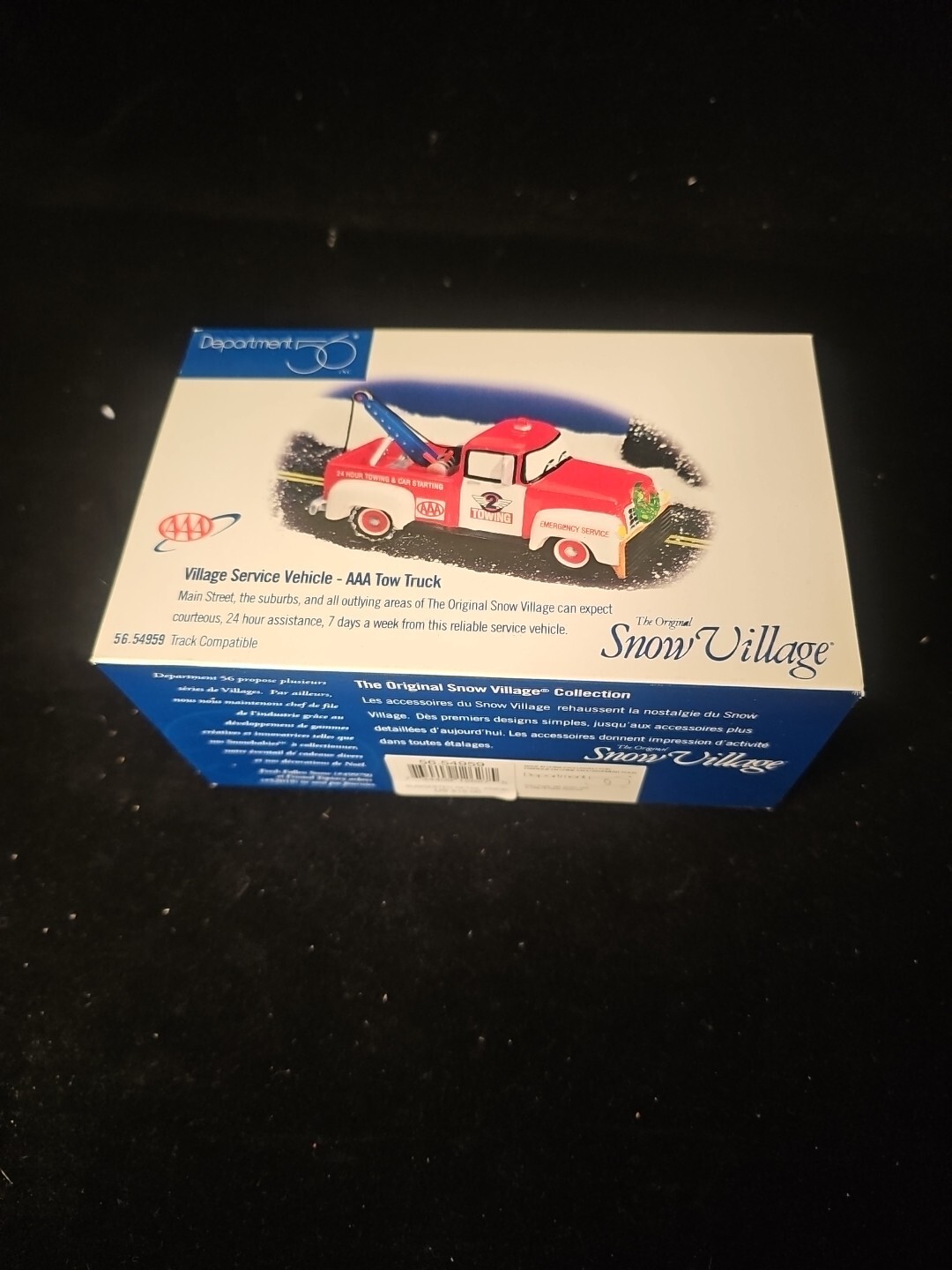 Dept 56 Snow Village AAA Service Vehicle AAA Tow Truck 54959