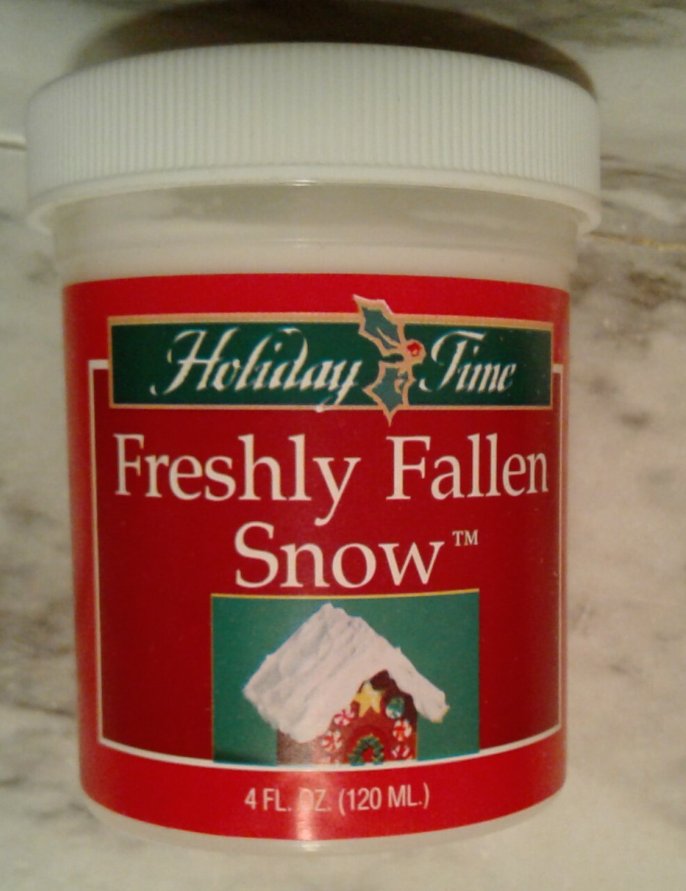 6 NEW! Christmas HOLIDAY VILLAGE FALLEN SNOW 4 oz. Jars