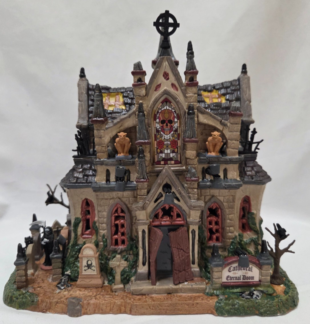 Spooky Town Lemax #65507 Cathedral of Eternal Doom Illuminated Building 2026
