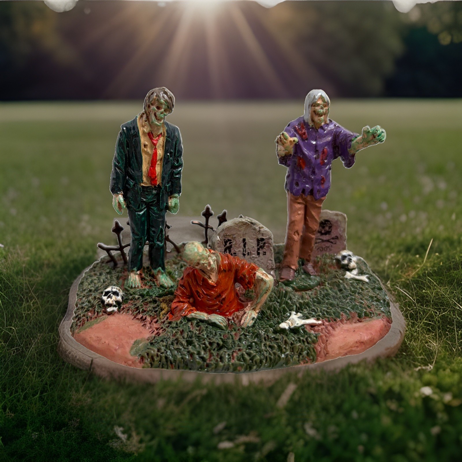 Lemax 53238 THE DEAD RETURN Spooky Town Table Accent Halloween Decor Piece