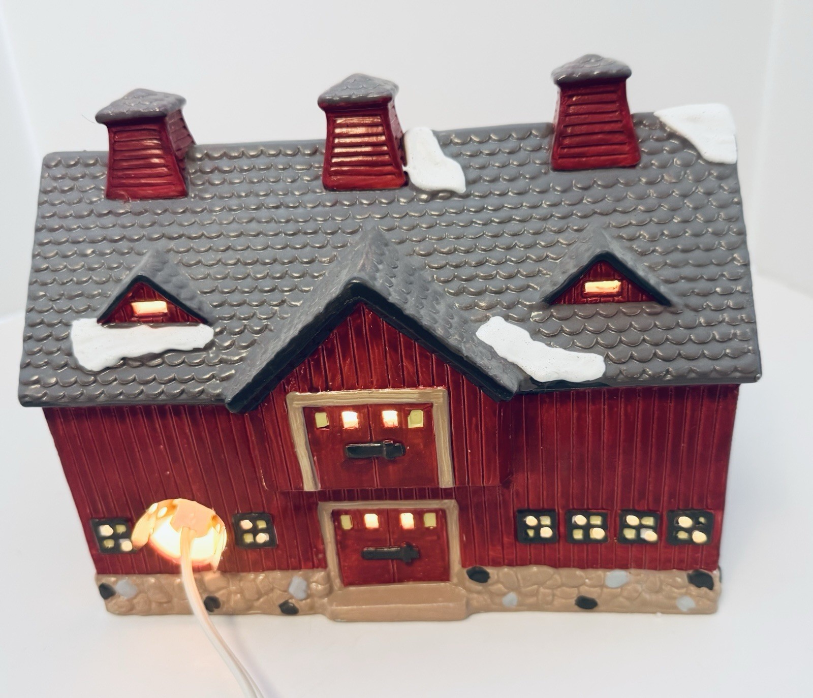 Department 56 Red Barn The Original Snow Village Lighted Building 1997