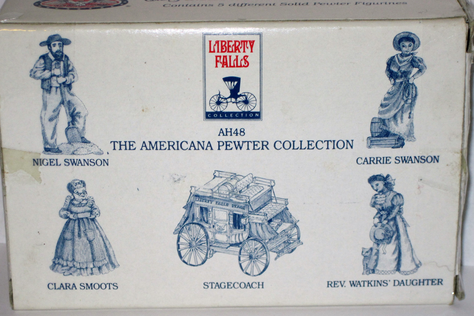 5 Pewter Figures AH48 MIB 1994 Liberty Falls Stagecoach Smoots Swanson Watkins