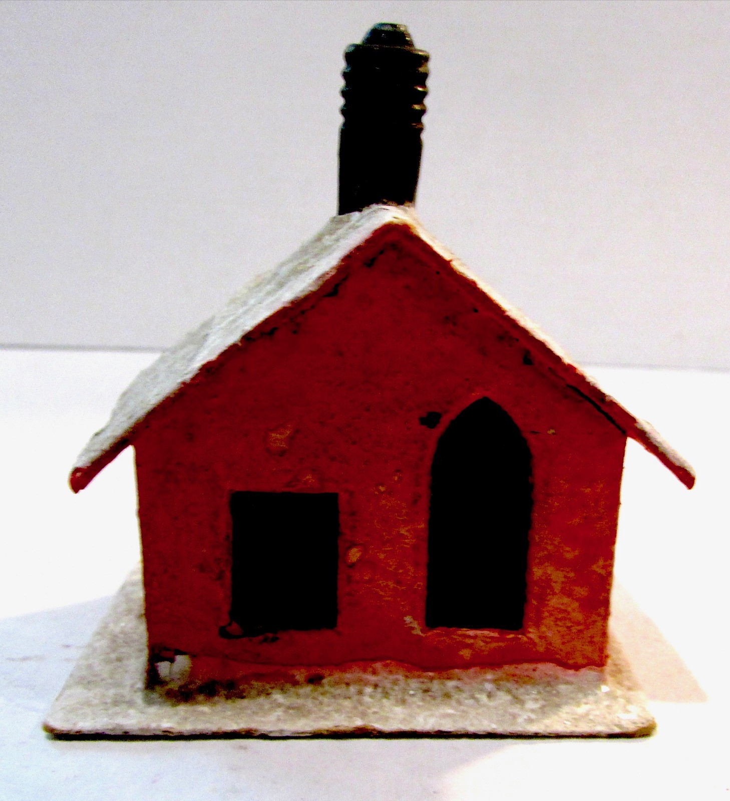 Vintage Christmas House Putz Village C6 Light Works Pink White