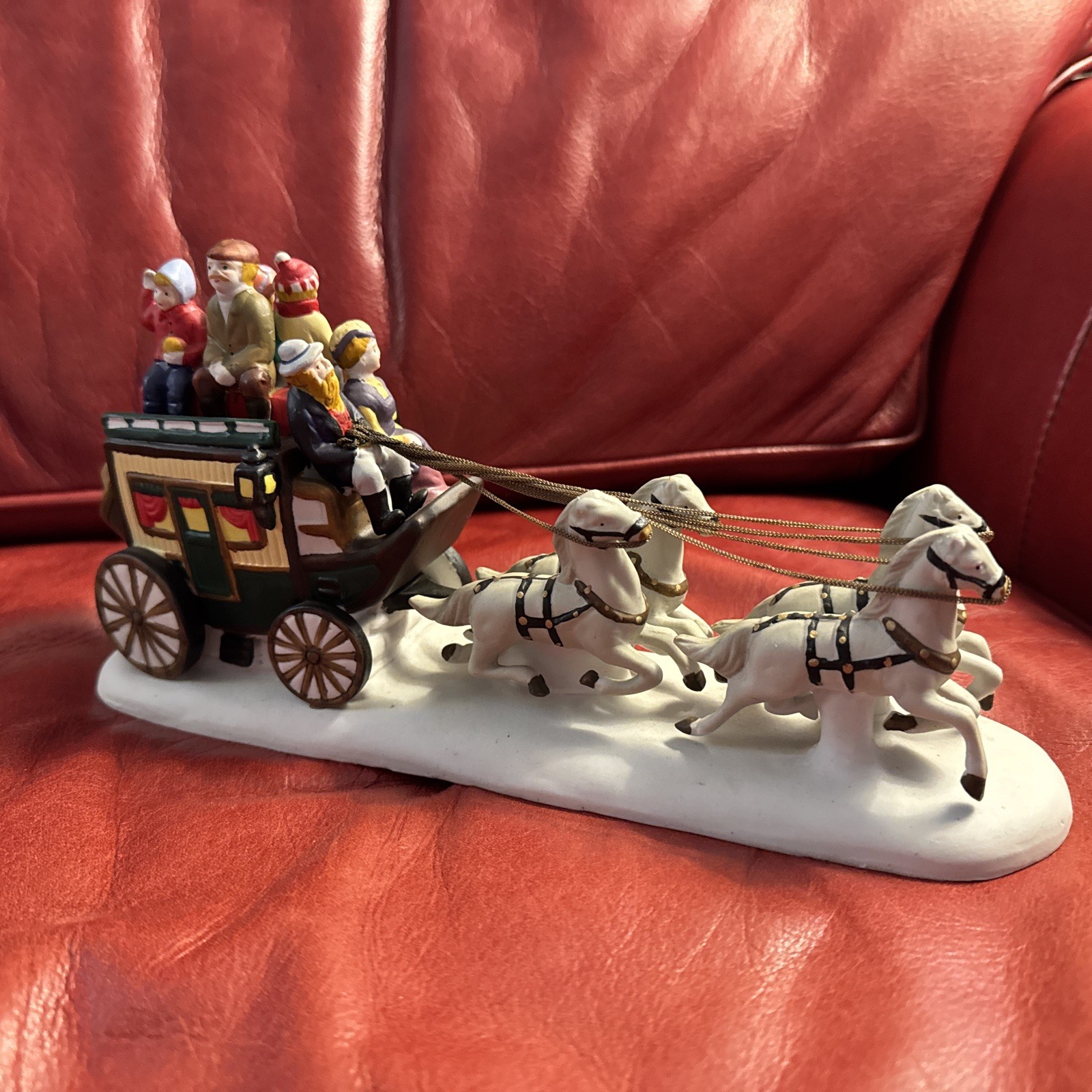 LEMAX Porcelain Country Sleigh Ride Dickensvale #33091 Christmas Decor Boxed