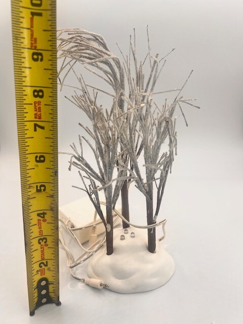 Department 56 Multi-colored Light Fresh Frost Trees Pre-owned NIB