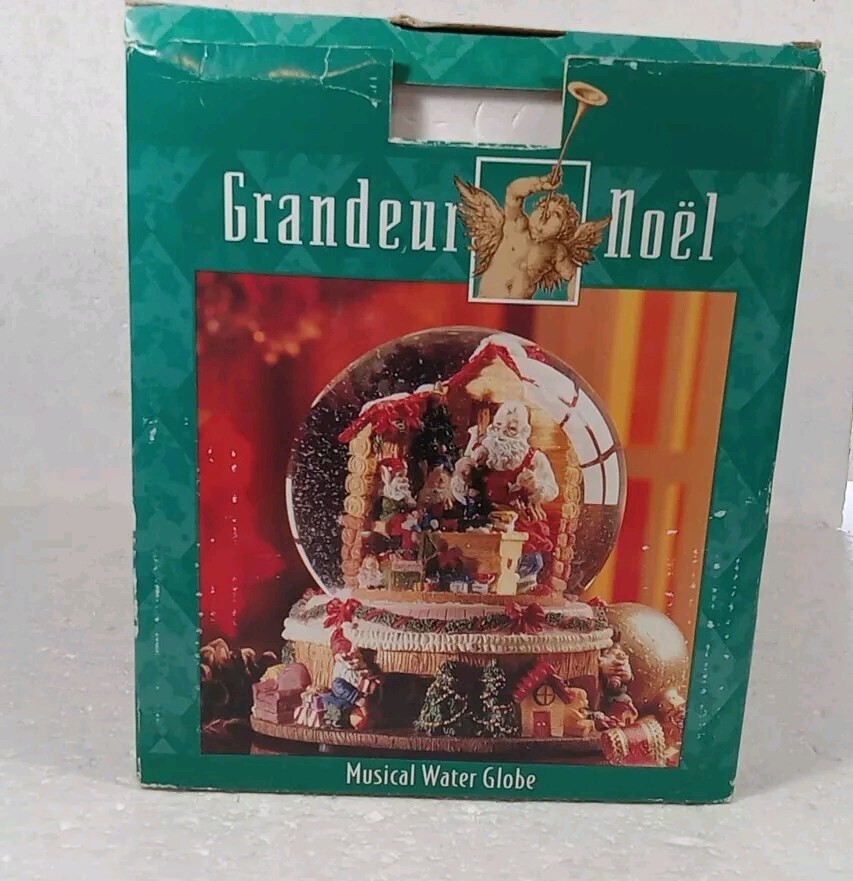 Grandeur Noel Christmas Santa Claus Musical Water Globe Santa Claus Is Coming
