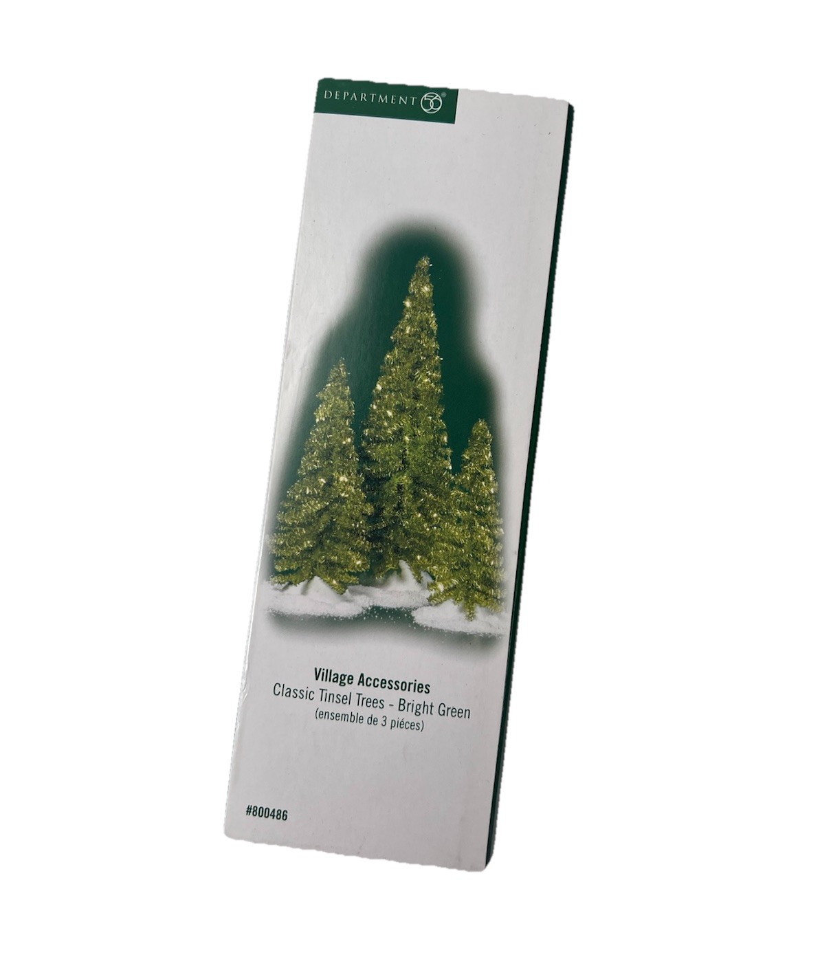 Department 56 Accessories Village Accessories Classic Tinsel Trees Bright Green