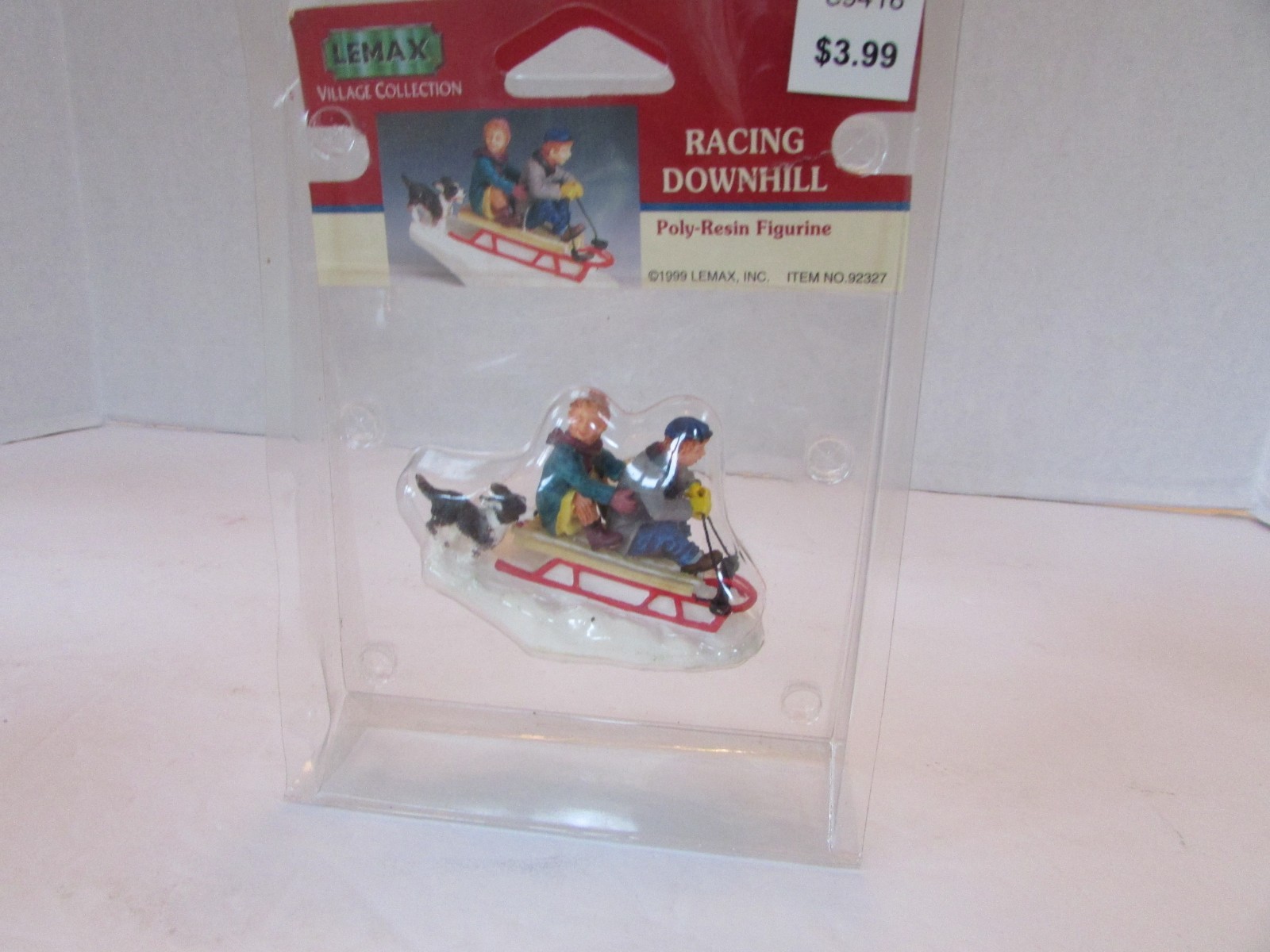 Lemax Village 92327 Racing Downhill Poly Resin Figurine Retired L135