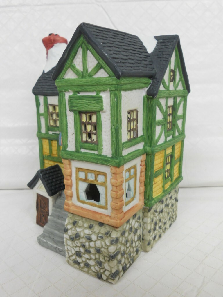 Dickens Collectable Lighted Ceramic House – Christmas Village Towne Series – 7″