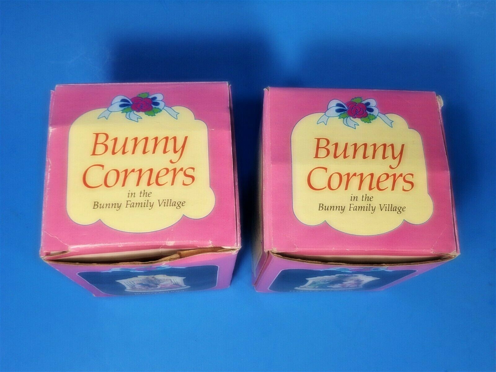 Bunny Corners Family Village Easter Figurines Retired Tea Room BC04 School BC07