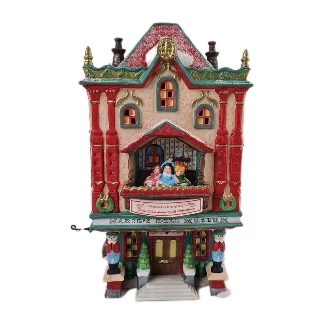 Department 56 “Marie’s Doll Museum” 56408 Christmas Village House Porcelain
