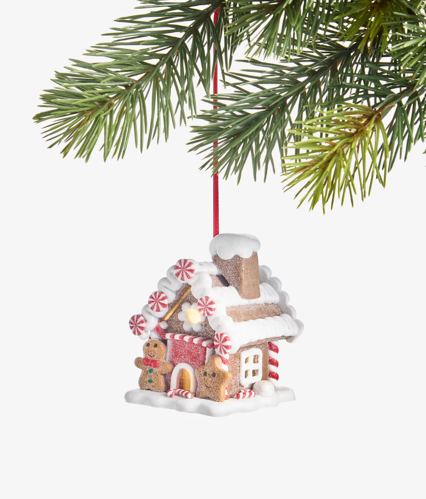 Holiday Lane Gingerbread Village Light Up 3D House Ornament Christmas Tree Decor