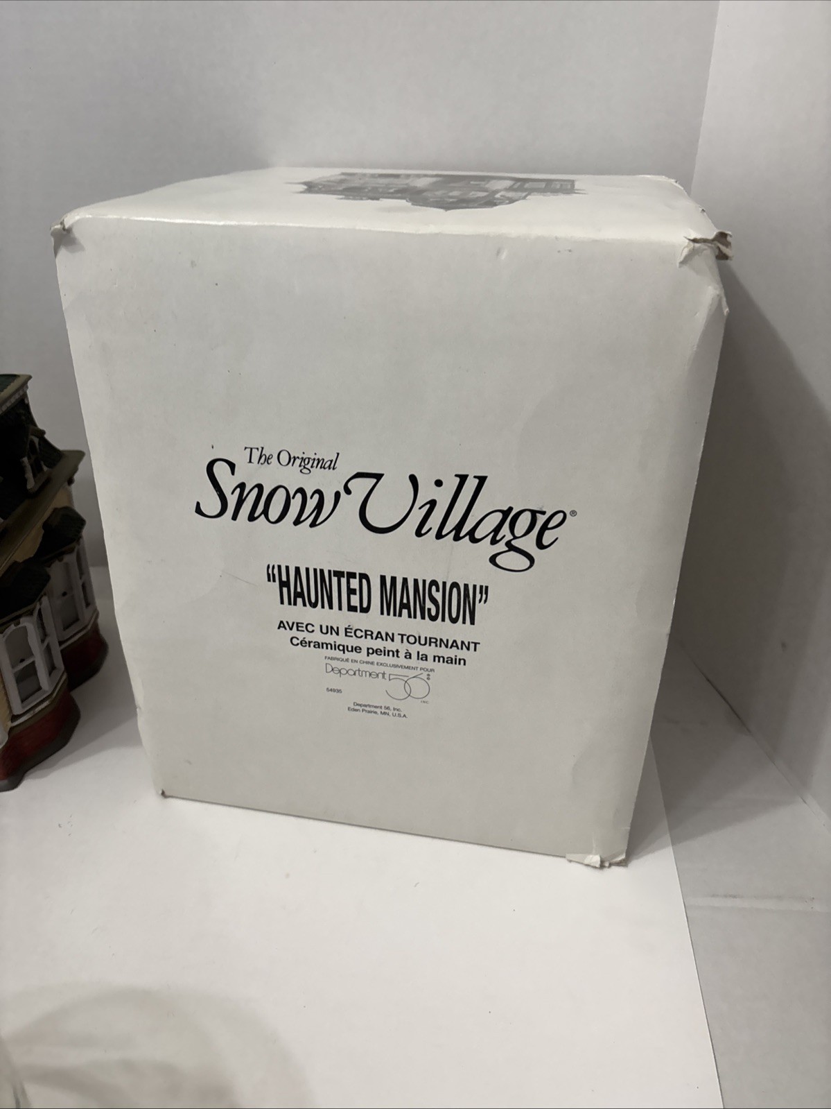 1998 Snow Village Haunted Mansion Projection No Light Works See Pictures Read