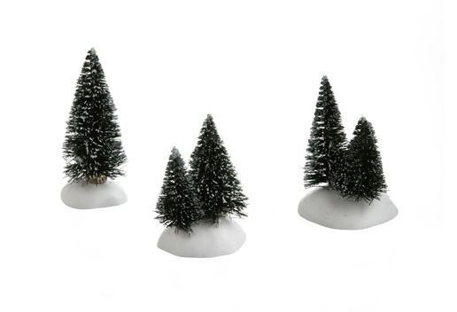 Dept 56 – Mini Sisal Trees – Set of 3 – Village Accessories – SN 4024046 – NIB
