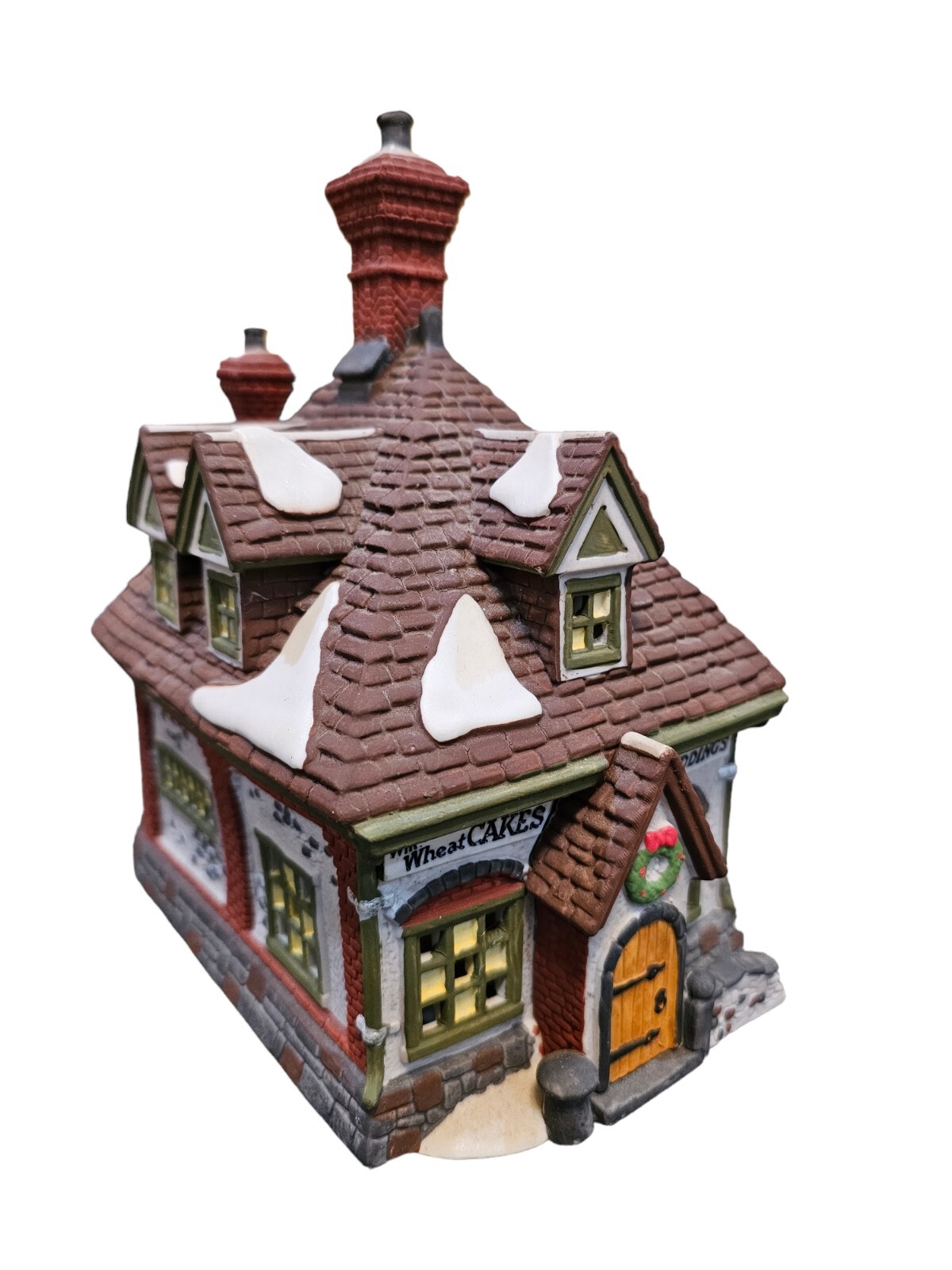 Dickens Village Dept 56 Lighted Christmas House Wm Wheat Cakes & Puddings #58084
