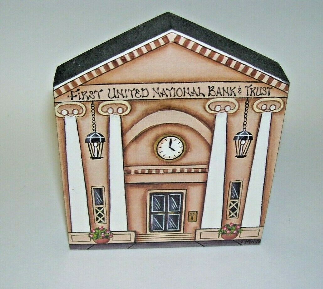 First United National Bank & Trust Wood Figure by Brandywine Wood Crafts VA