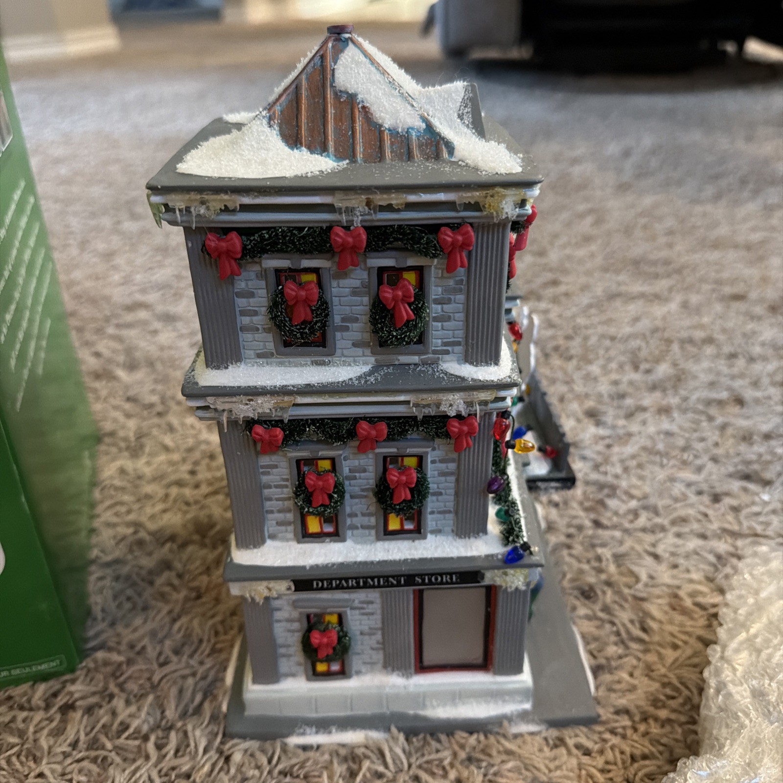 Dept 56 A Christmas Story ‘Higbees Department Store’ W/Box And Flag Unused.