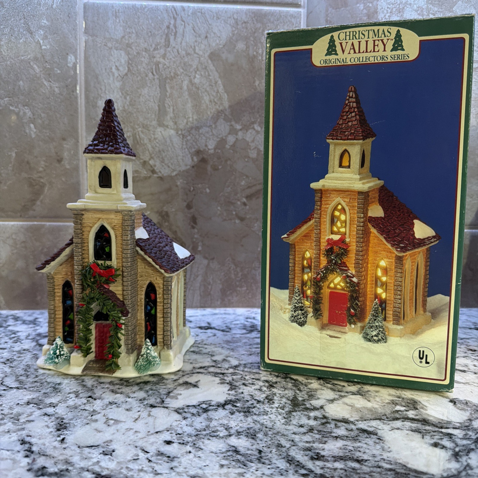 Vintage Lighted Christmas Valley Church Village 1994 Seasonal Specialties