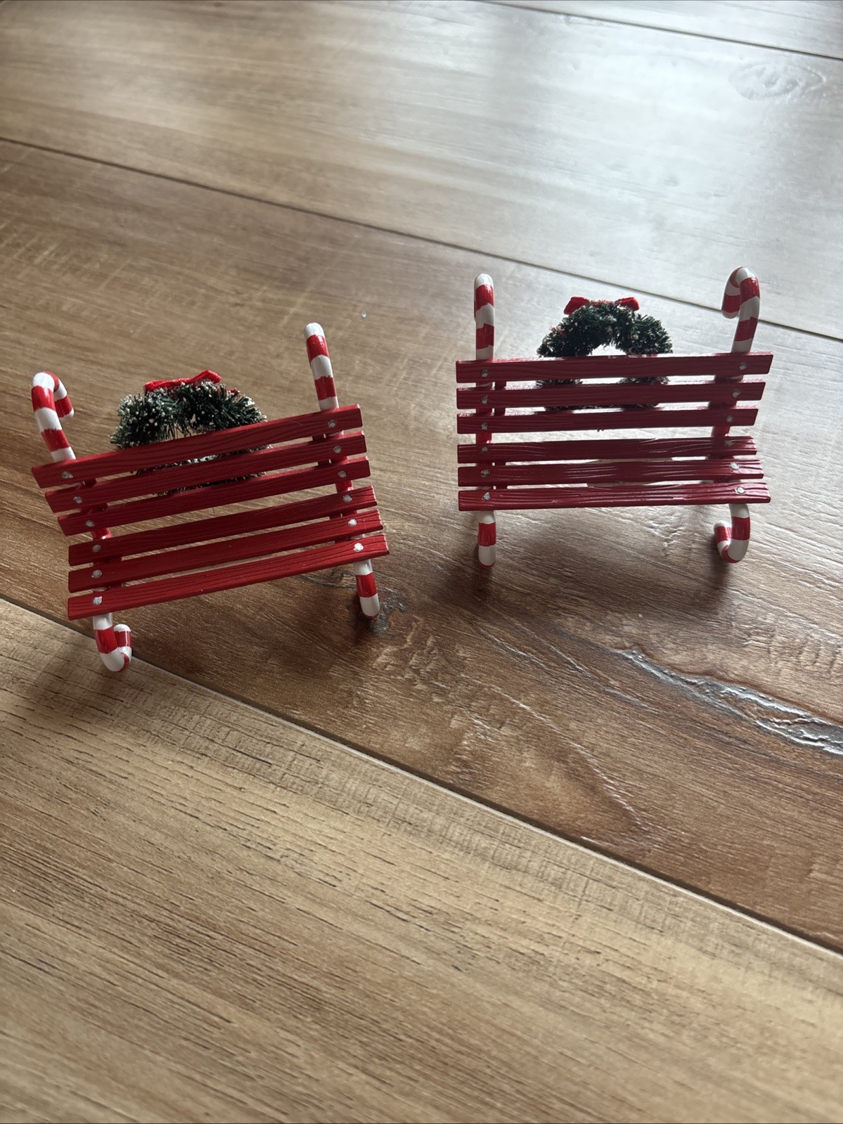 Two Department 56 Candy Came Benches In Boxes