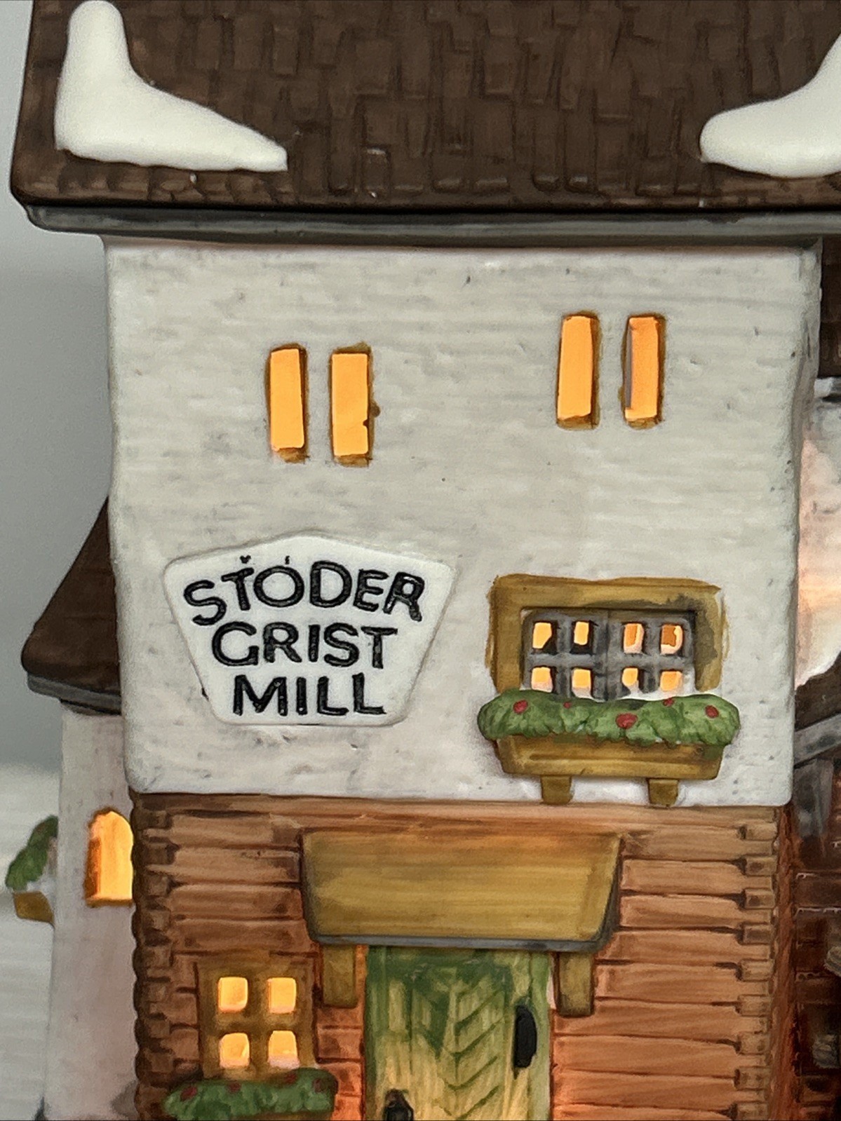 Dept 56 Christmas Alpine Village STODER GRIST MILL 59536 w/Light & Box Retired
