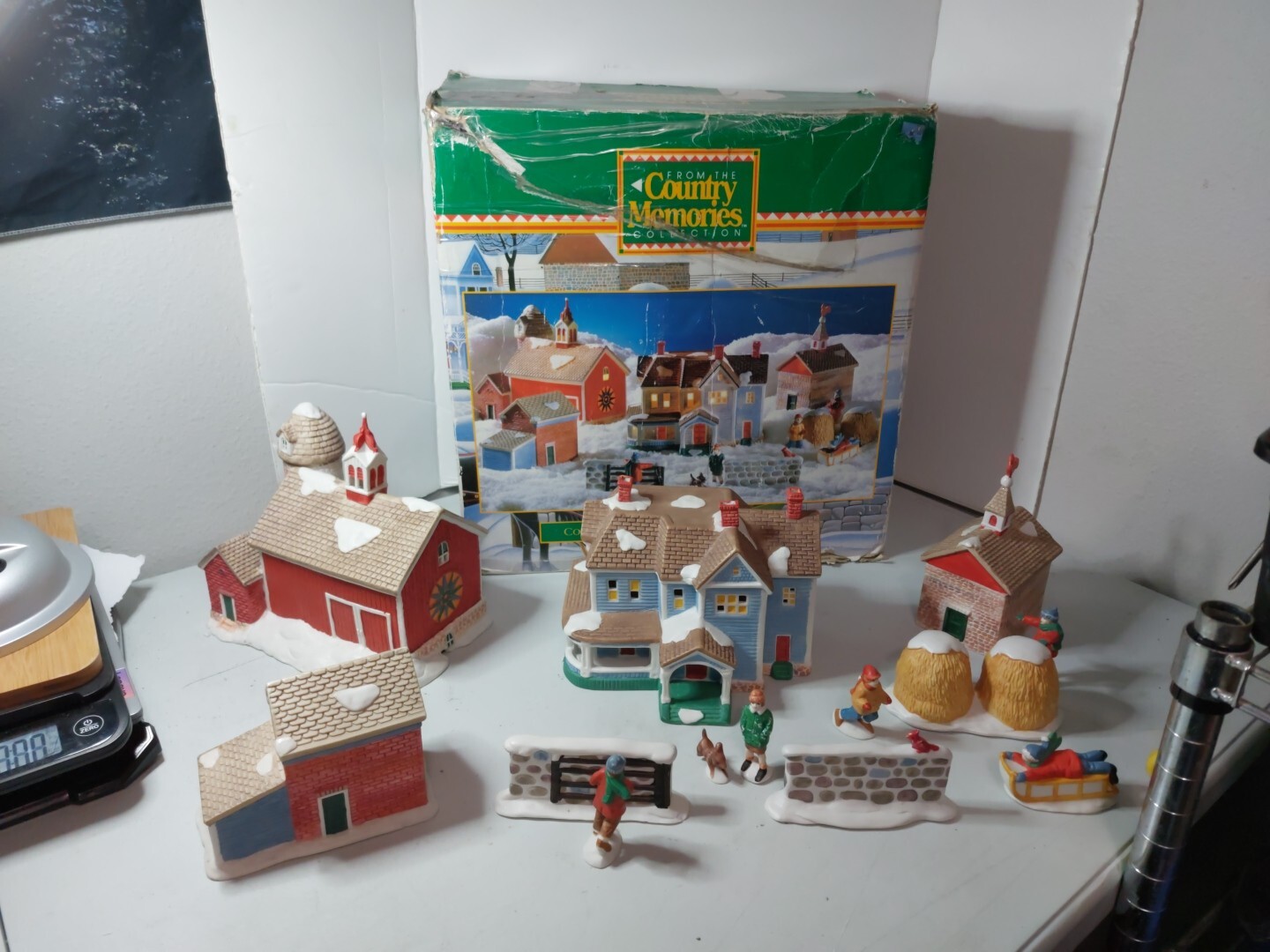 From The Country Memories Collection Christmas Village Set Farm House & Barn