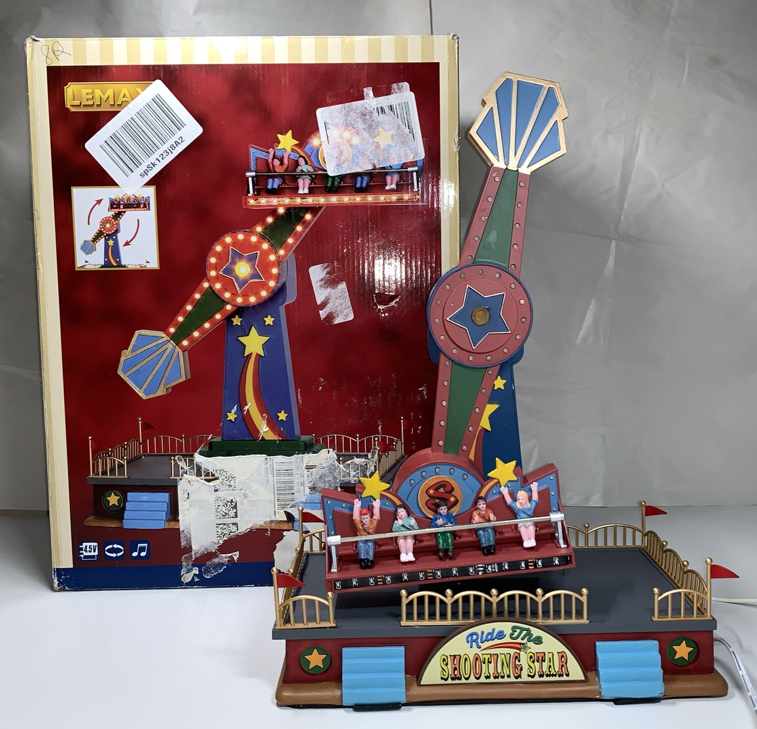 Lemax Carnival Village Ride The Shooting Star Animated Sound Lighted Works VIDEO