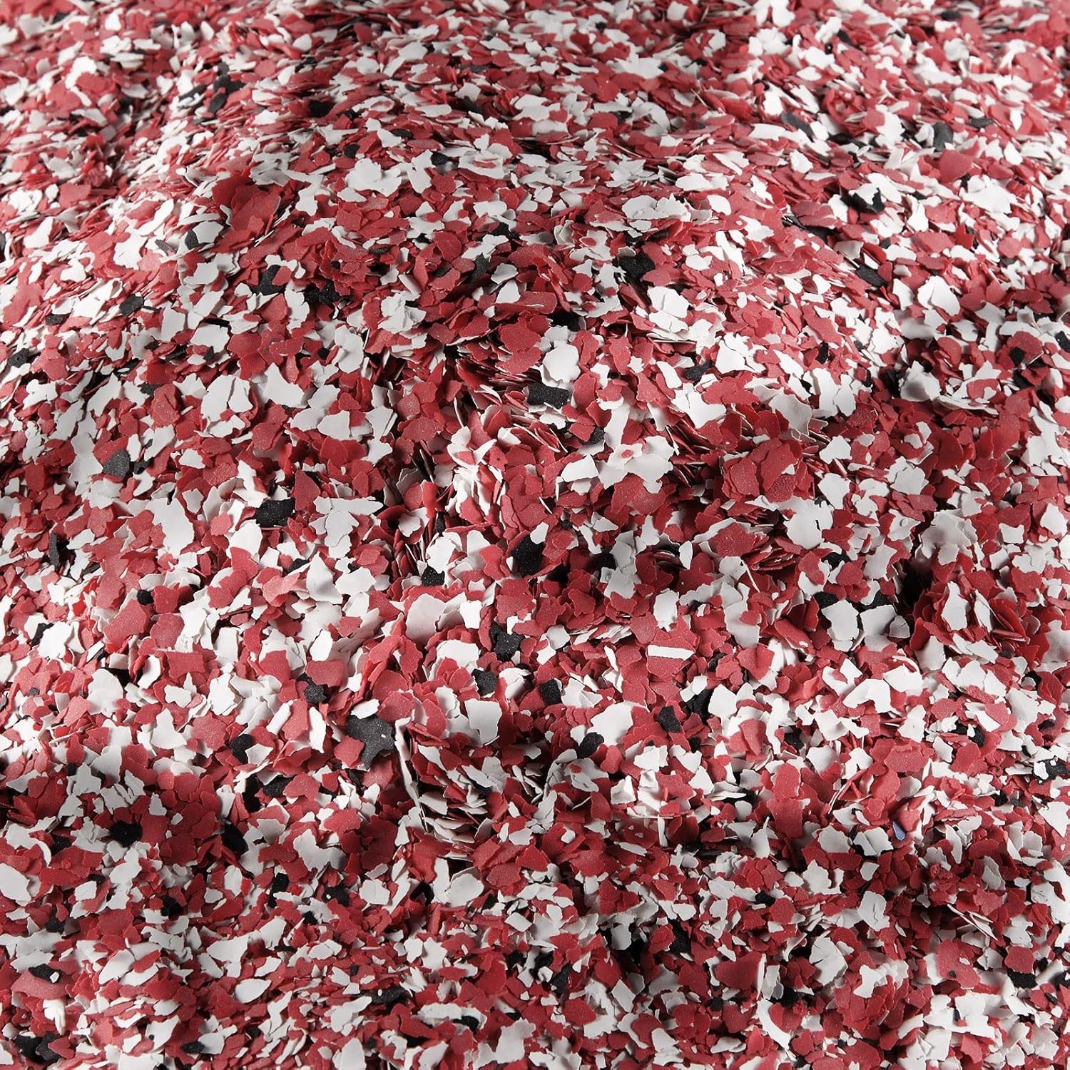 Timtin 2.4 KG / 5.3 LB Decorative Epoxy Floor Flakes Paint Red, Black, White