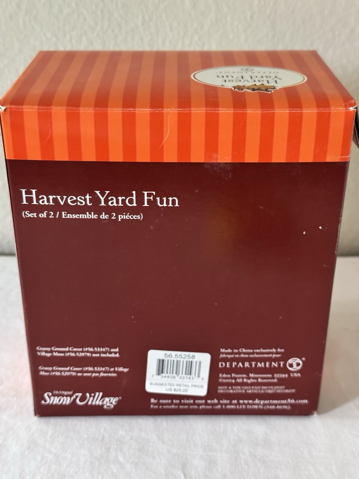Department 56 ‘HARVEST YARD FUN’ Snow Village Collection – 55258