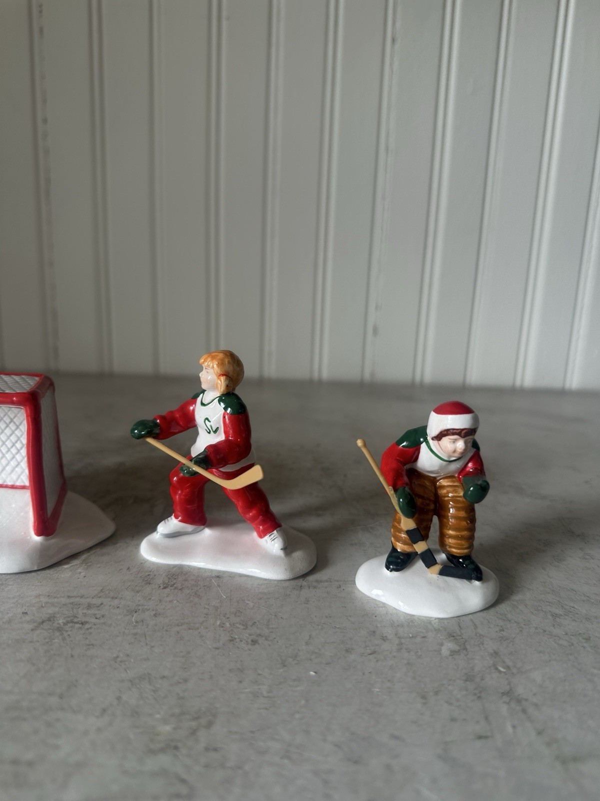 Dept 56 Snow Village 4 Piece Set “Cold Weather Sports” #5410-0 Hockey Accessory