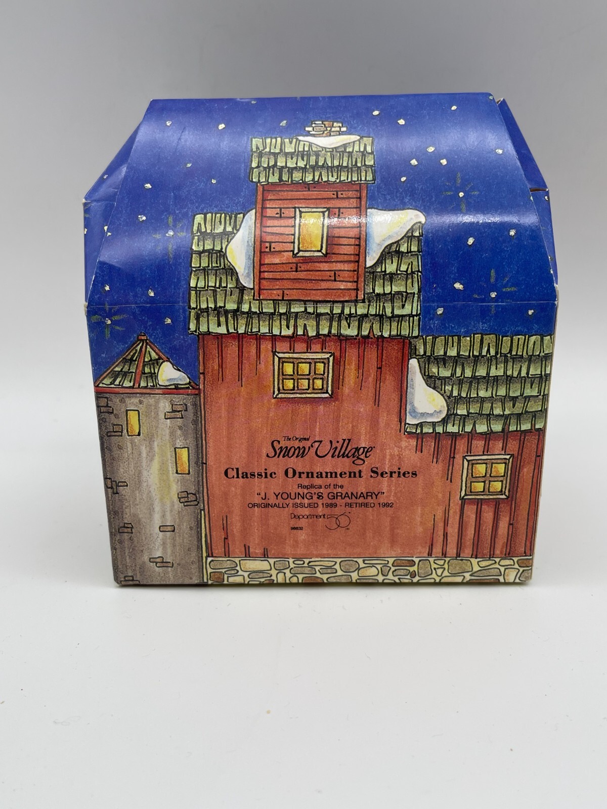 Dept 56 Classic Ornament Series Snow Village J. YOUNG’S GRANARY In Box 98632