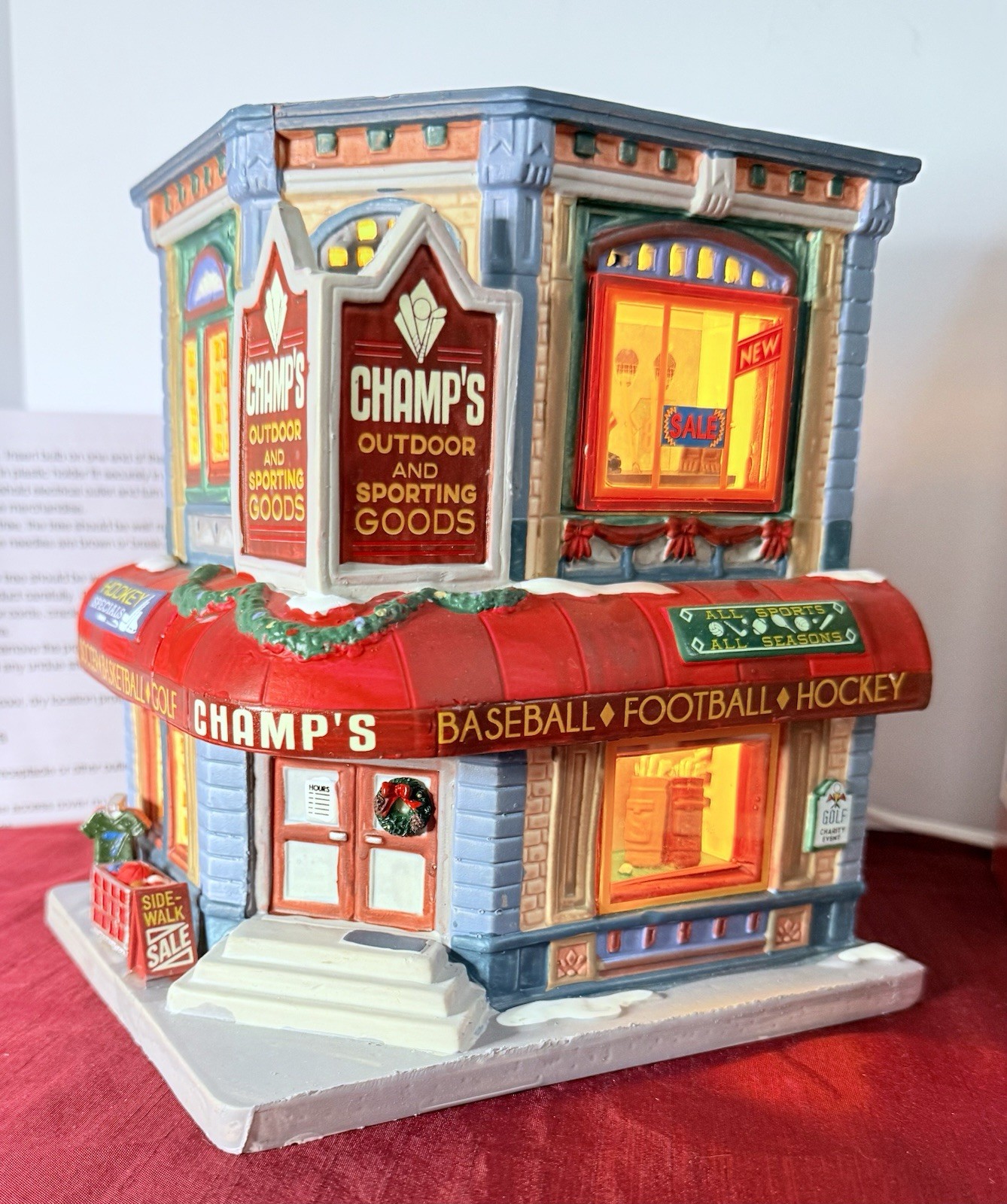 Lemax Village Collection Champ’s Outdoor & Sporting Goods Store Shop