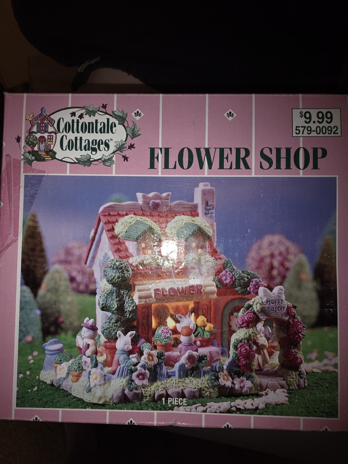 Cottontale Cottages Easter Flower Shop House Ceramic Painted Multicolor 1pc
