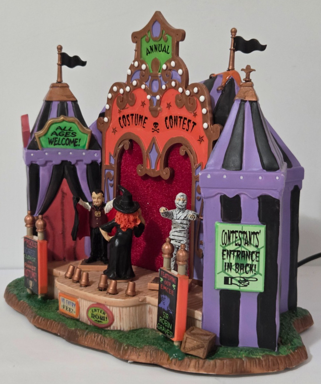 Lemax Spooky Town #75573 Costume Contest (2007) Lights and Animation Works