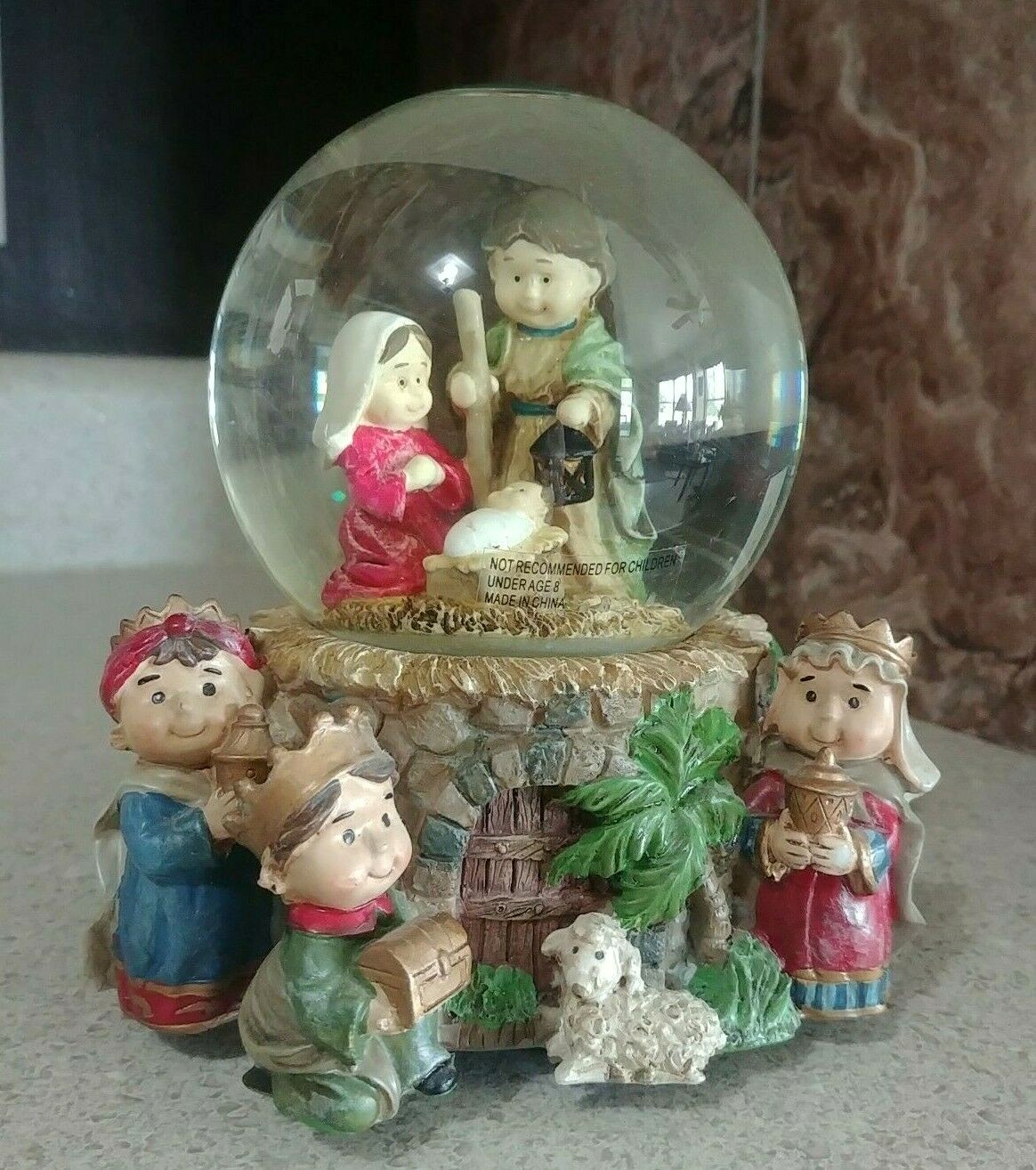 CLEARANCE *St. Nicholas Square Silent Night Childlike Nativity Musical Snowglobe