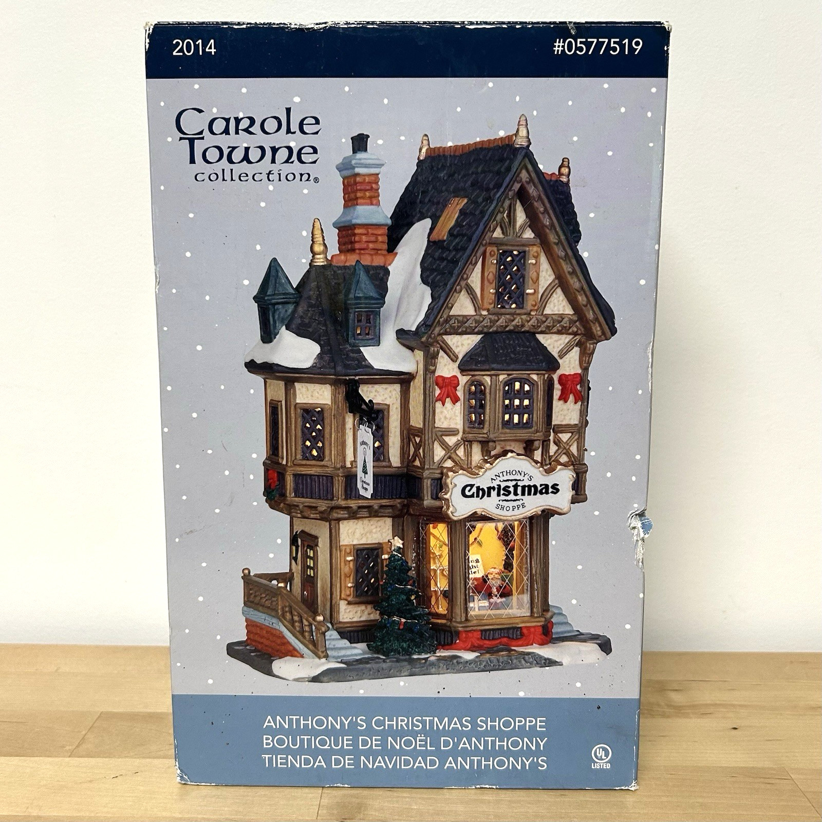 Lemax Anthony’s Christmas Shoppe Carole Towne Lighted Victorian Village 2014