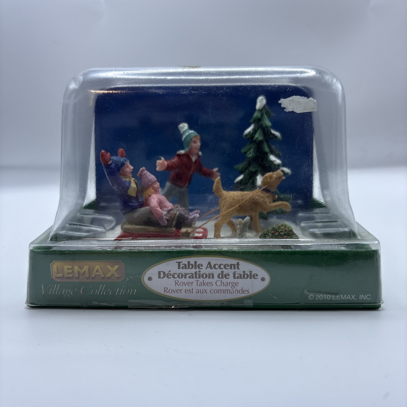 Lemax 2010 Village Collection Christmas Table Accent Rover Takes Charge #03804