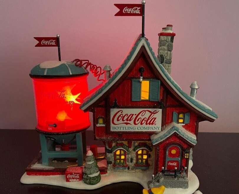 Dept 56 North Pole Coca-Cola Bubbler, Sold w/Special Delivery, Animated- Rare