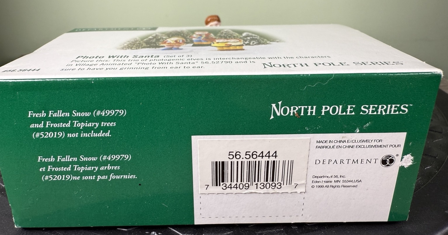 Dept 56 – North Pole Series -Photo with Santa #56444 Christmas Village Figurines