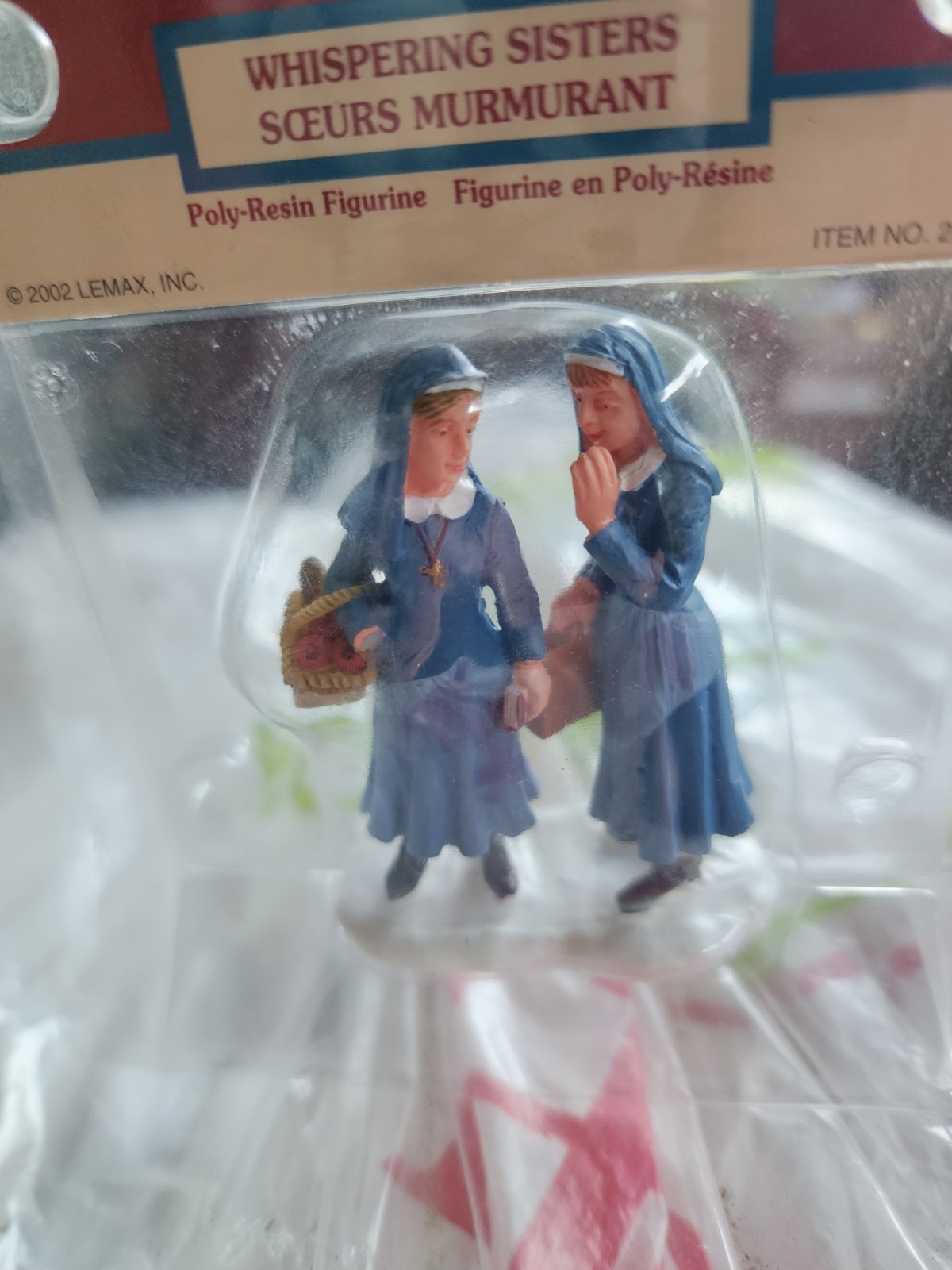 2002 Lemax Village Collection “Whispering Sisters” poly-resin figurine, RARE!