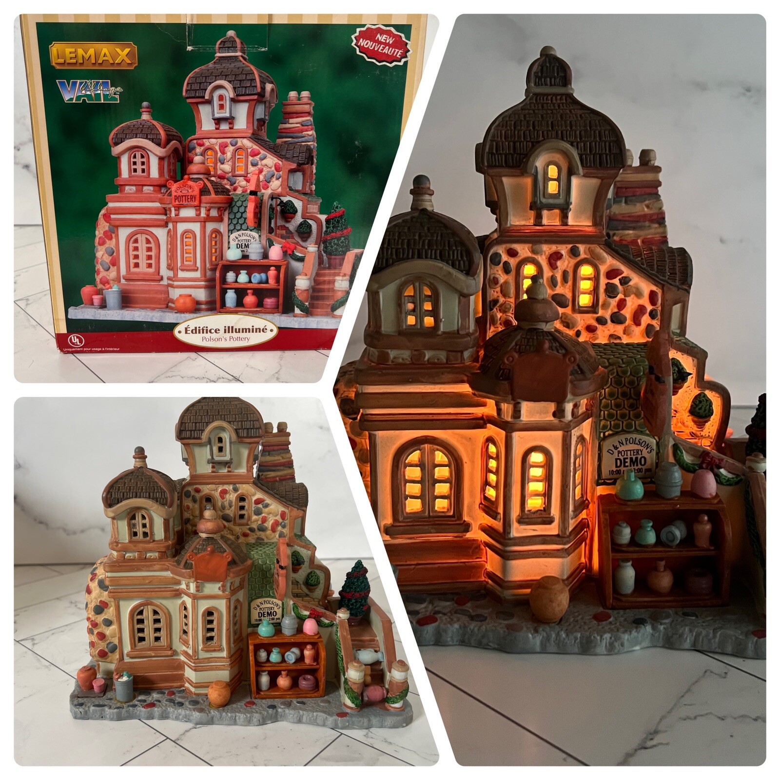 Lemax Vail Village Collection Polson’s Pottery Lighted Building 2008 w/ Box