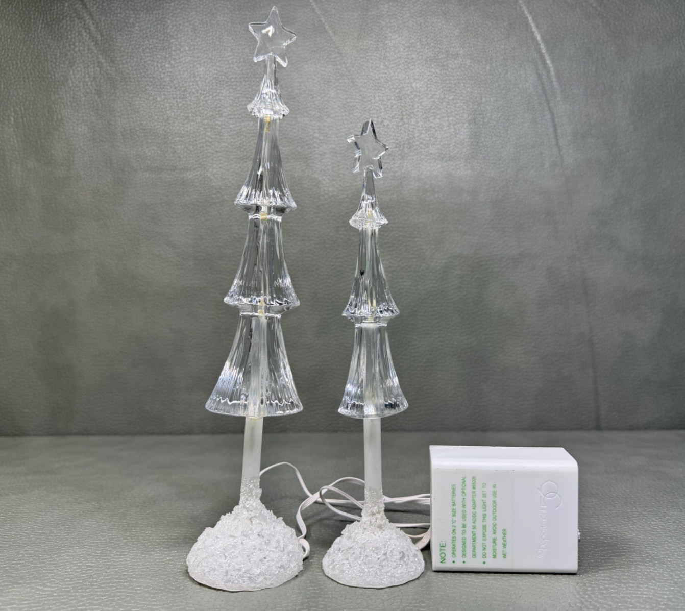 Dept.56 Set of 2 Lighted Acrylic Trees #53003