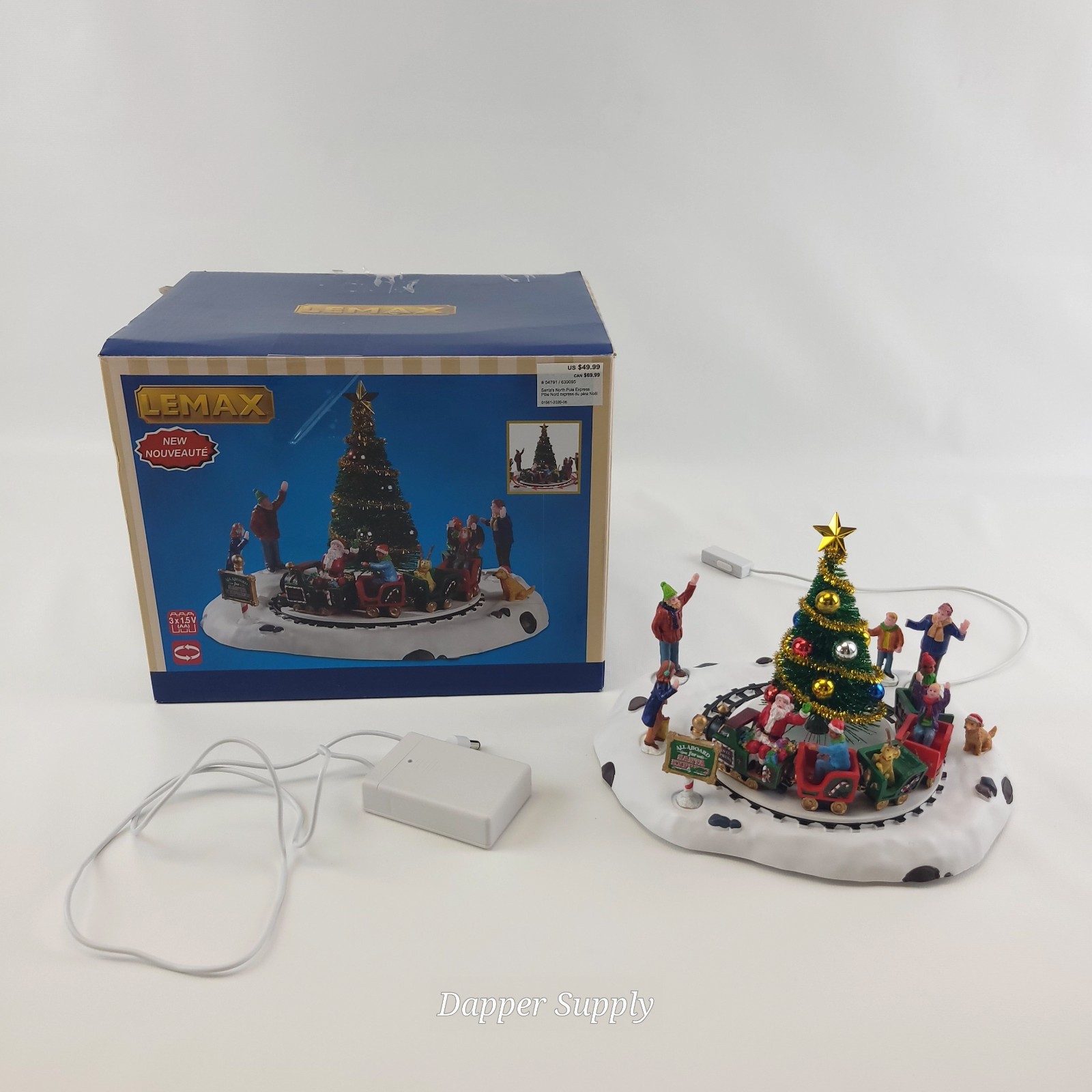 Lemax Santa Express Train w/ Tree Lighted Animated Christmas Village Tested