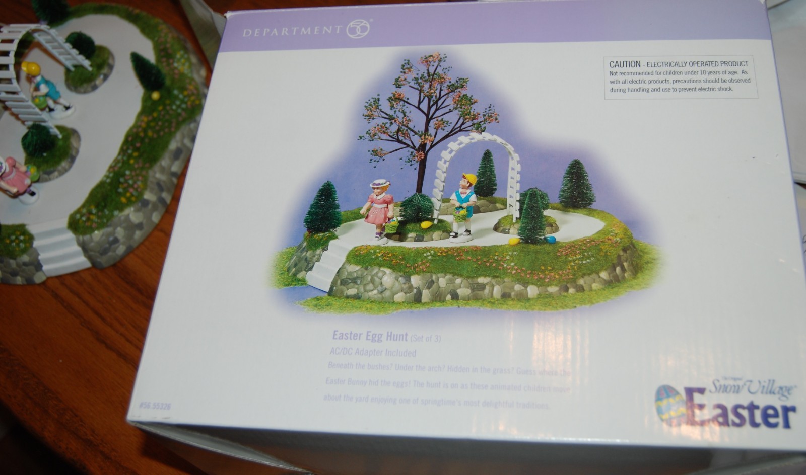 Dept 56 Snow Village Easter – EASTER EGG HUNT Tested and Working