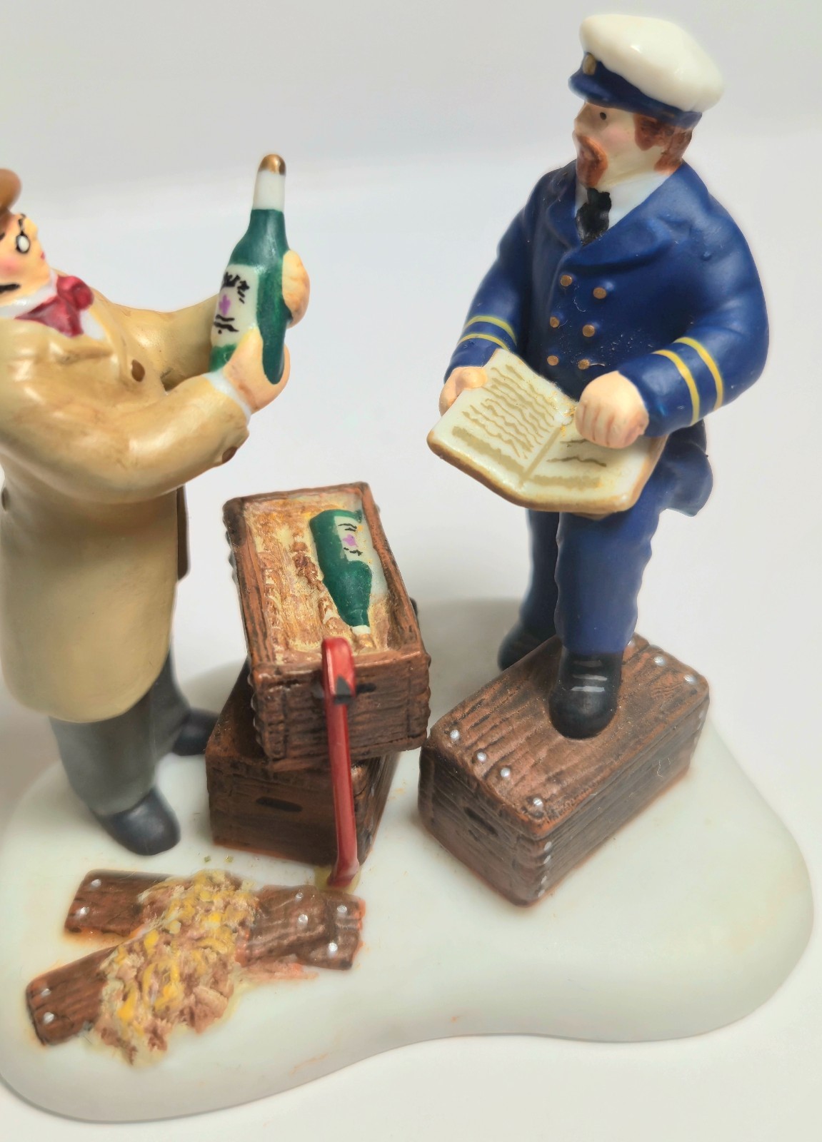 Dept 56 Checking The Ship’s Manifest, Queens Port Dickens Village Nautical 58599