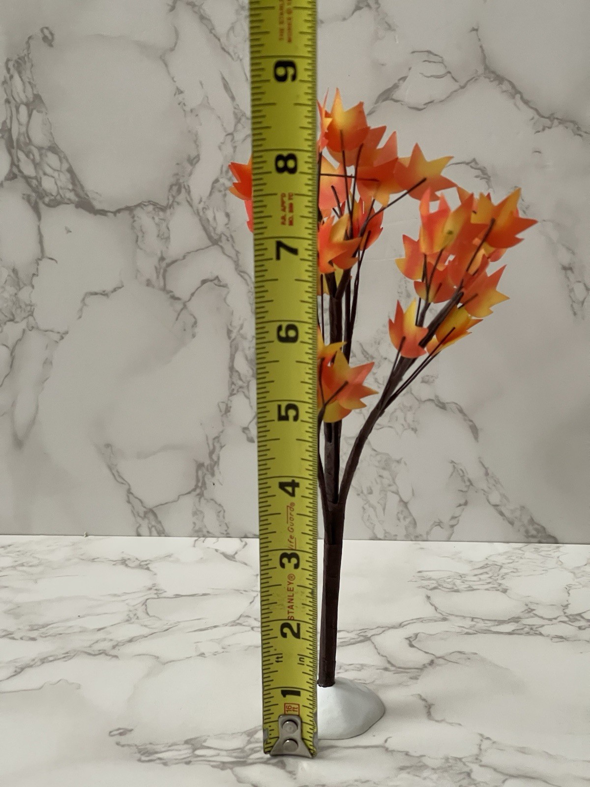 Department 56 Autumn Maple Tree 8″ Orange Yellow Leaves No Box