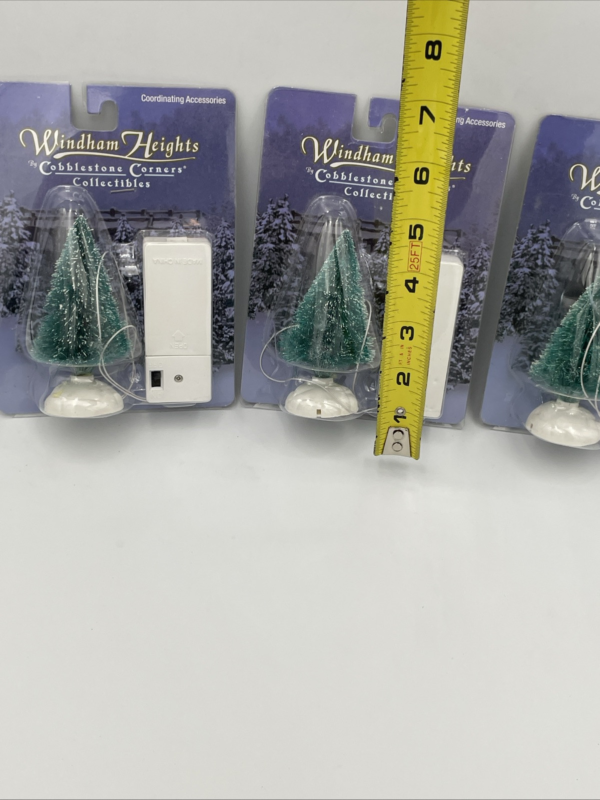 3 Windham Heights Cobblestone Corners Lighted Christmas Core Tree Dollhouse CH2