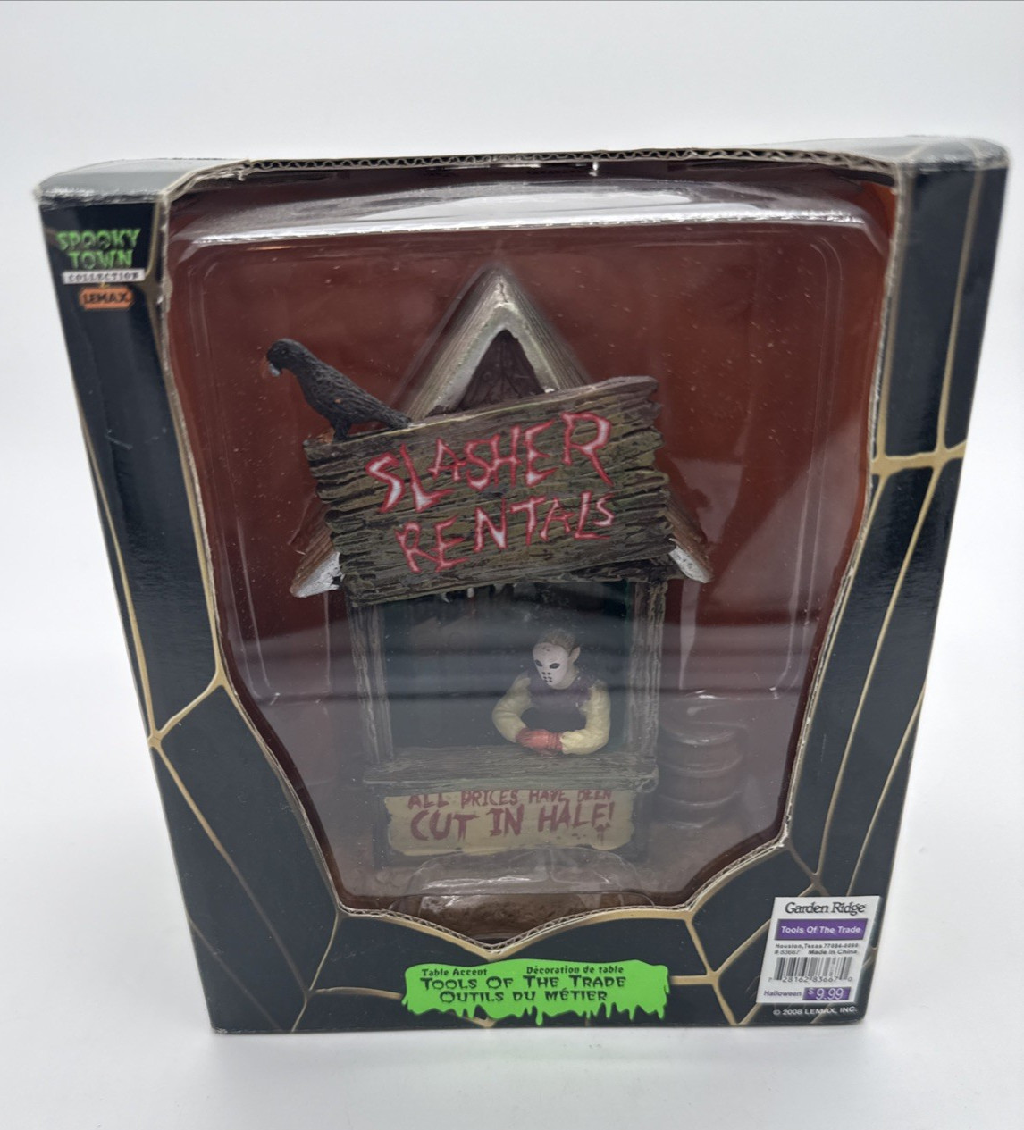 Lemax Spooky Town Tools of the Trade Slasher Rentals Figurine Halloween
